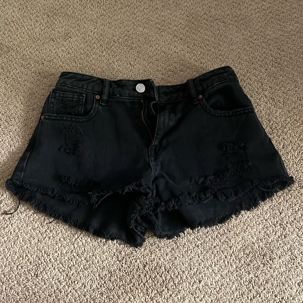 women’s black pacson jean shorts, size 23